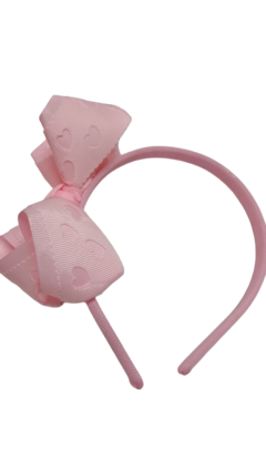 Tiara Rosa de Lacinho Infantil