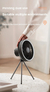 Ventilador portatio para acampamento com Luz Noturna, Carregável USB, Suporte para teto e tripe