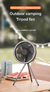 Ventilador portatio para acampamento com Luz Noturna, Carregável USB, Suporte para teto e tripe - comprar online