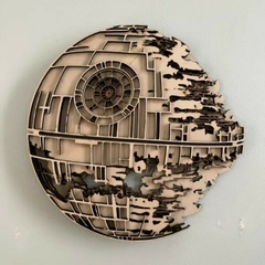 Estrella de la Muerte cortada a láser – Arte en capas de Star Wars