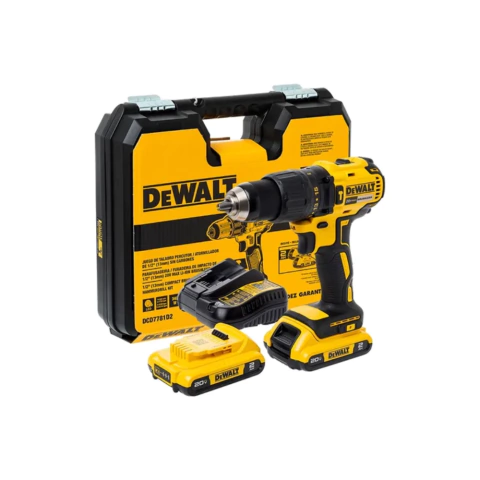 Parafusadeira/Furadeira 20V MAX Íon de Lítio com 2 Baterias 2Ah - DCD7781D2BR - Dewalt