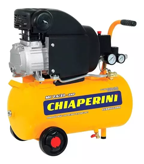 Motocompressor de Ar Direto 7.6/21L 2HP 127V S/KIT - 000022832 - Chiaperini