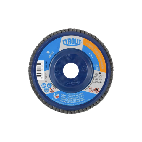 Kit com 10 Disco Flap Base Plástico 4.1/2" x 7/8" G120 - 34704499 - Tyrolit