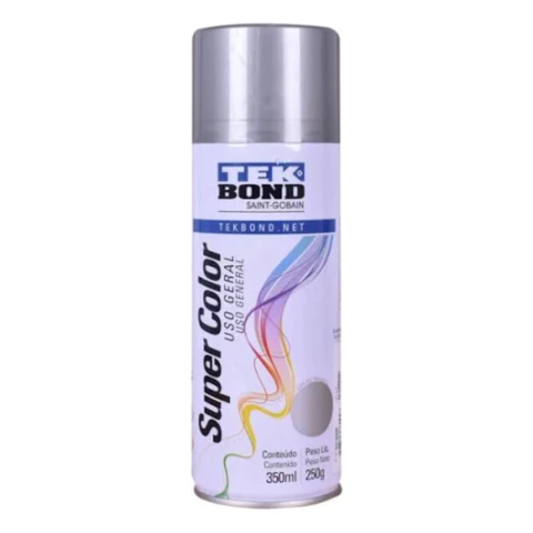 Tinta Aerossol Alumínio Uso Geral 350ml/250g - Tekbond - 69957327106 - Tekbond