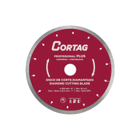 Disco de Corte Diamantado Profissional Plus 200mm x 25,4mm - 60570 - Cortag