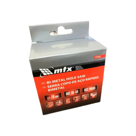 Serra Copo Aço Rápido Bimetal 76mm - 724769 - MTX