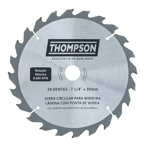 Serra Circular Widea 4.3/8 x 110mm - 24 Dentes - THOMPSON