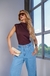 Calça Wide Leg Cintura Alta, Jeans, Suelen na internet