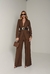 Conjunto Calça E Blazer Alongado Forrado Detalhe Bolso Duplo Com Lapela, Luiza