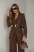 Conjunto Calça E Blazer Alongado Forrado Detalhe Bolso Duplo Com Lapela, Luiza na internet