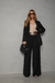 Conjunto Calça E Blazer Alongado Forrado Detalhe Bolso Duplo Com Lapela, Luiza - Sofistique Modas