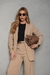 Conjunto Calça E Blazer Alongado Forrado Detalhe Bolso Duplo Com Lapela, Luiza