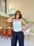 Blusa Drapeada Linho, Com Ziper Na Lateral, Mayara - Sofistique Modas