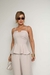 Conjunto Calça E Blusa Peplum, Crepe Marrant, Taissa