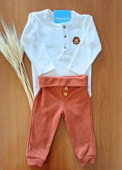 Conjunto Body e calça Leãozinho Algodão Egípcio