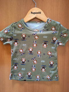 Conjunto Jardineira e Camiseta Leãozinho Algodão Egípcio - comprar online