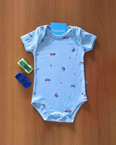Kit 3 Bodys Manga Curta Azul Claro - A melhor loja de roupas para seu Bebê | Pequenize