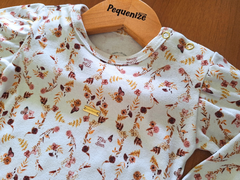 Conjunto Body Manga Longa e Calça Floral Suedine Egipcio - loja online