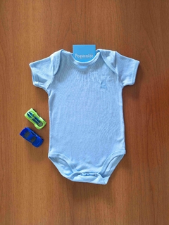 Kit 3 Bodys Manga Curta Azul Claro - loja online