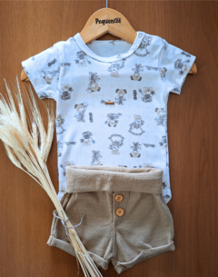 Conjunto Cachorrinho Algodão Egípcio com Short Moletinho