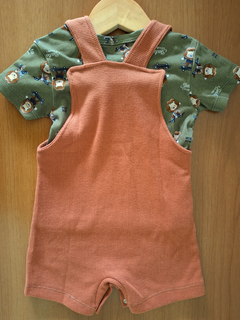 Conjunto Jardineira e Camiseta Leãozinho Algodão Egípcio - A melhor loja de roupas para seu Bebê | Pequenize