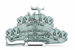 [2002-2431] TOPJOB¨S double-deck terminal block; through/through (L/L); with marker carrier; rail mount; 4-conductor; 5.2 mm wide; gray