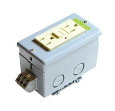 [51018351] Duplex DIN rail outlet 120V 15A 28-12AWG (ground fault interruptor)