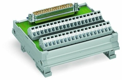 [289-547] Interface module; with solder pin; Male connector; 25-pole; Mating connector with solder connection; Vertical mounting; PCB terminal blocks double-row; in mounting carrier; 250 mmþ