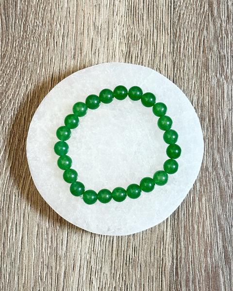 Pulseira em Quartzo Verde 8mm - Saúde e Equilíbrio