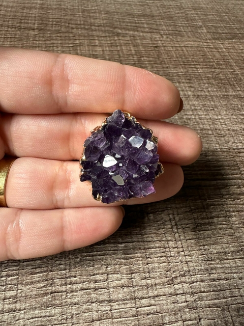 Pingente em Drusa de Ametista - Intuição e Transmutação