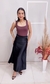 Saia Midi Cetim Catarina - Preta - Derrô Brand