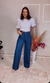 Calça Pantalona Jeans Micaella