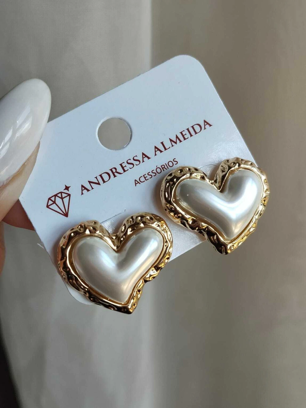 Brinco de coração Andressa