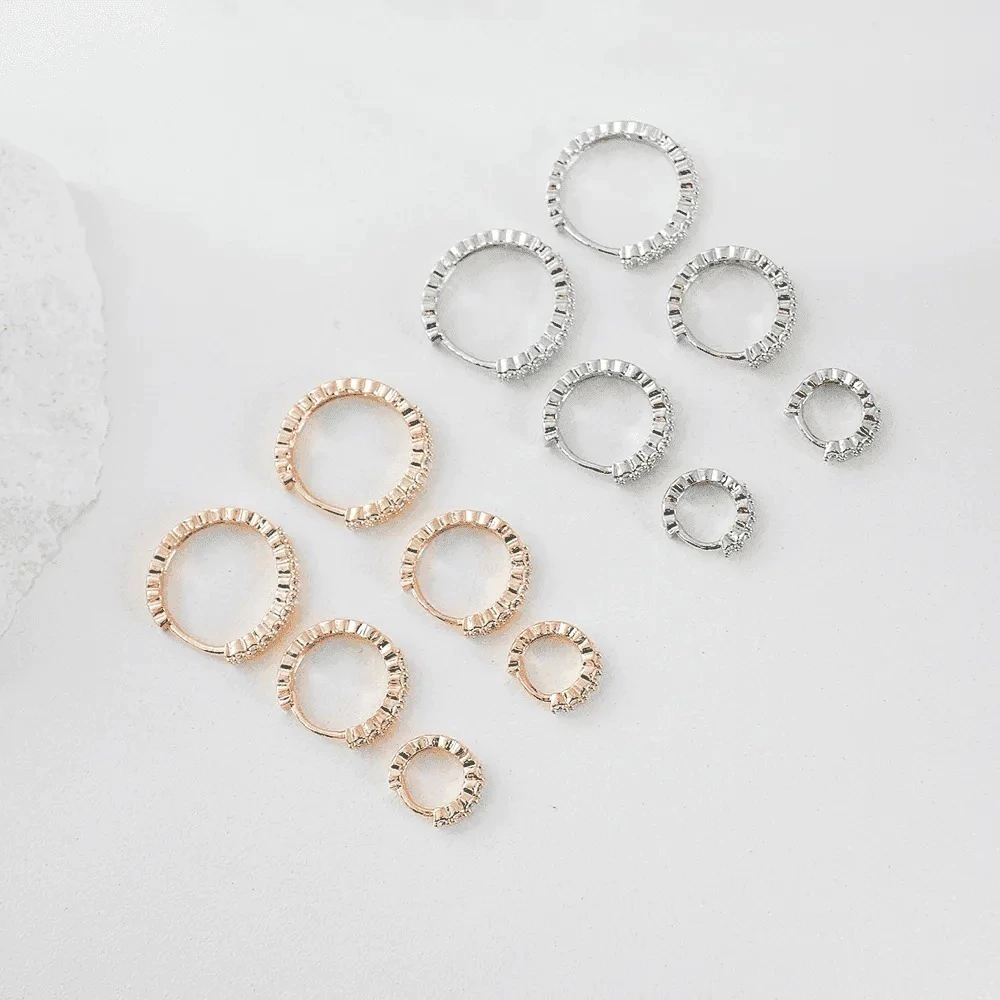 Trio de argola fina Liz PRATA