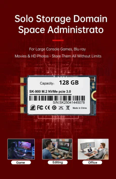 Ssd Disco Solido 2242 Sk B + M 128 Gb M.2 Pcie Nvme 3.0 X 2 Usado - Zouros