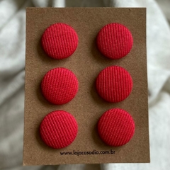 BOTOES ENCAPADOS CARTELA C/6 28MM-RED - Casadio Inter