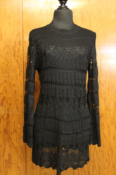 Vestido crochet negro - comprar en línea