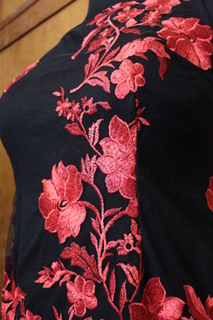 Vestido cocktail flores rojas - Queen Of The Highway