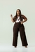 Calça wide leg MARROM - comprar online