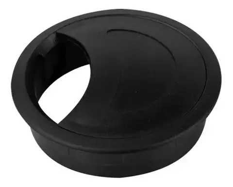 Tampa passa fio preta (incluso furação)