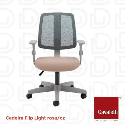 Cadeira Diretor Flip light rosa com cinza