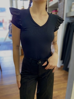 Remera morley con volado