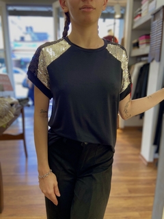 Remera lentejuelas Bicolor en internet