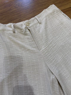 Pantalón rayado de lino - comprar online