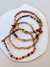 Kit pulseiras boho marrom e roxo