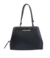 Bolsa Trapézio Preta Alça De Ombro Pesponto