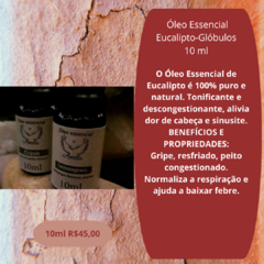 ÓLEO ESSENCIAL DE EUCALIPTO-GLÓBULOS (10ML)