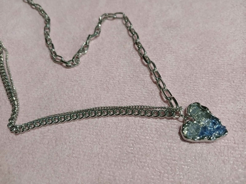 Collar de corazón con 3 cadenas