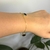 Pulseira Trevo Preta Banhada a Ouro - Clarche - Joias e Semi Joias Banhadas a Ouro 