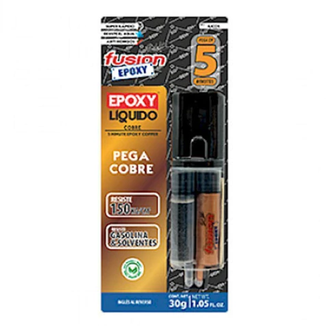EPOXY LIQ JERINGA COBRE 5 MIN X30GR